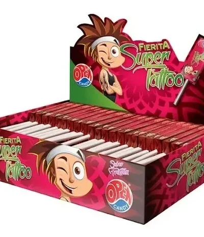 CHUPETIN MASTICABLE FIERITA FRUTILLA SUPER TATOO x50
