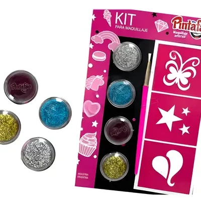 KIT MAQUILLAJE ARTISTICO GLITTER NENA x1 ART651-1