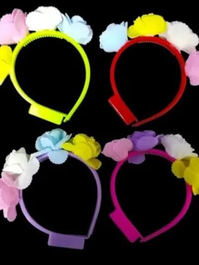 VINCHA 4 FLORES CON LUZ x1 YJ0411