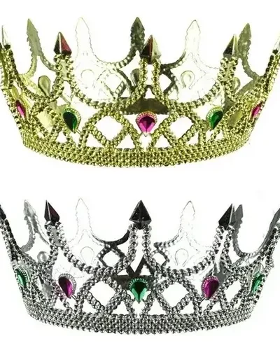 CORONA QUEEN DORADA Y PLATEADA x1 YJ0634