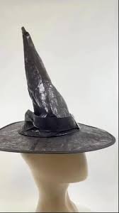 GORRO BRUJA NEGRO SIMIL CUERO 35cm x1 HA0234