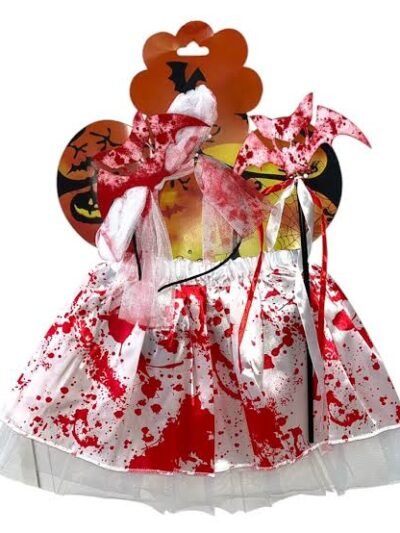 SET HALLOWEEN CON SANGRE ( TUTU/VINCHA/VARITA) x1 HA0446-05