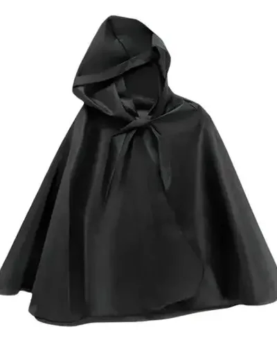 CAPA CON CAPUCHA NEGRA NIÑO HALLOWEEN  x1 ECHYZOS
