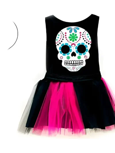DISFRAZ CATRINA CON POLLERA TULL CROSTI x1 T3 art.111