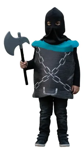 SET HALLOWEEN VERDUGO x1 (capa,pechera,hacha)
