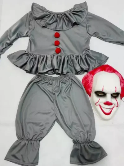 DISFRAZ PAYASO IT NIÑO CON MASCARA O.N x1u.T3