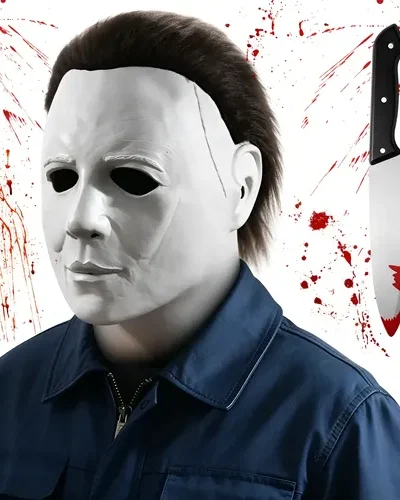 SET HALLOWEEN MICHAEL MYERS x1(pechera,careta,cuchillo)