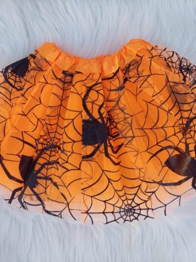 TUTU ESTAMPADO NARANJA TELA ARAÑA x1 PA0139-03