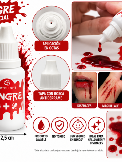 SANGRE LIQUIDA PARA HALLOWEEN ROJA 20 ml.X 12 UNIDADES ART.2054 ARTELIGTH
