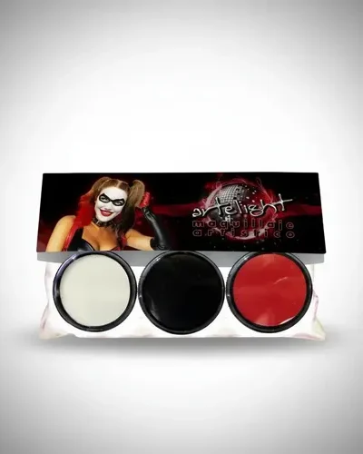 MAQUILLAJE ARTISTICO HALLOWEEN NEGRO/BLANCO/ROJO 3 UNIDADES PACK X3 ARTELIGHT ART.2191