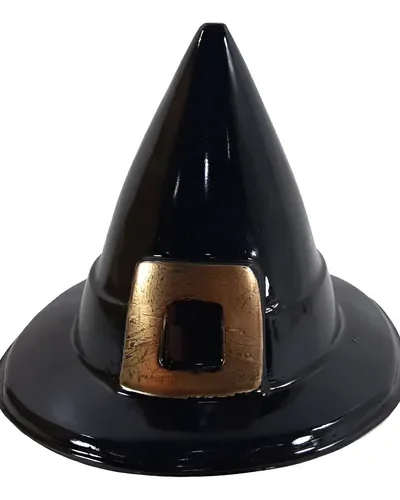 GORRO BRUJA PLASTICO NEGRO x6u. LH11