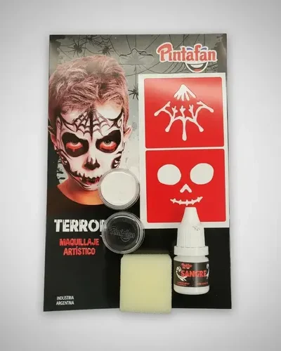 MAQUILLAJE ARTISTICO HALLOWEEN TERROR BLANCO/NEGROx2 13-800 PACK X 3