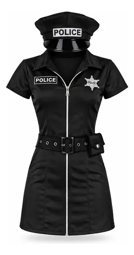 DISFRAZ ADULTO/ADOLESCENTE POLICIA MUJER TALLE S x1 DI015S