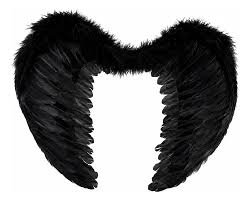 ALAS ANGEL CON PLUMAS NEGRAS x1 YJ0346