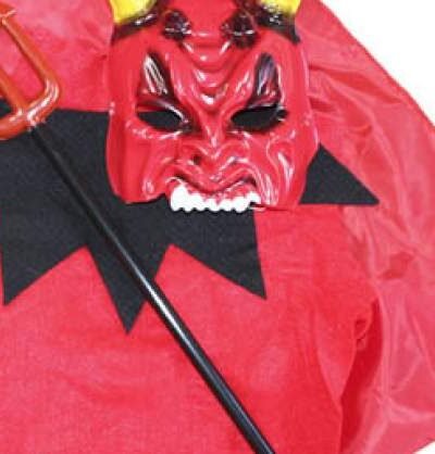SET HALLOWEEN DIABLO x1 (capa,pechera,careta,tridente)